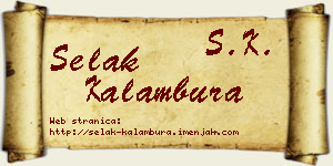 Selak Kalambura vizit kartica